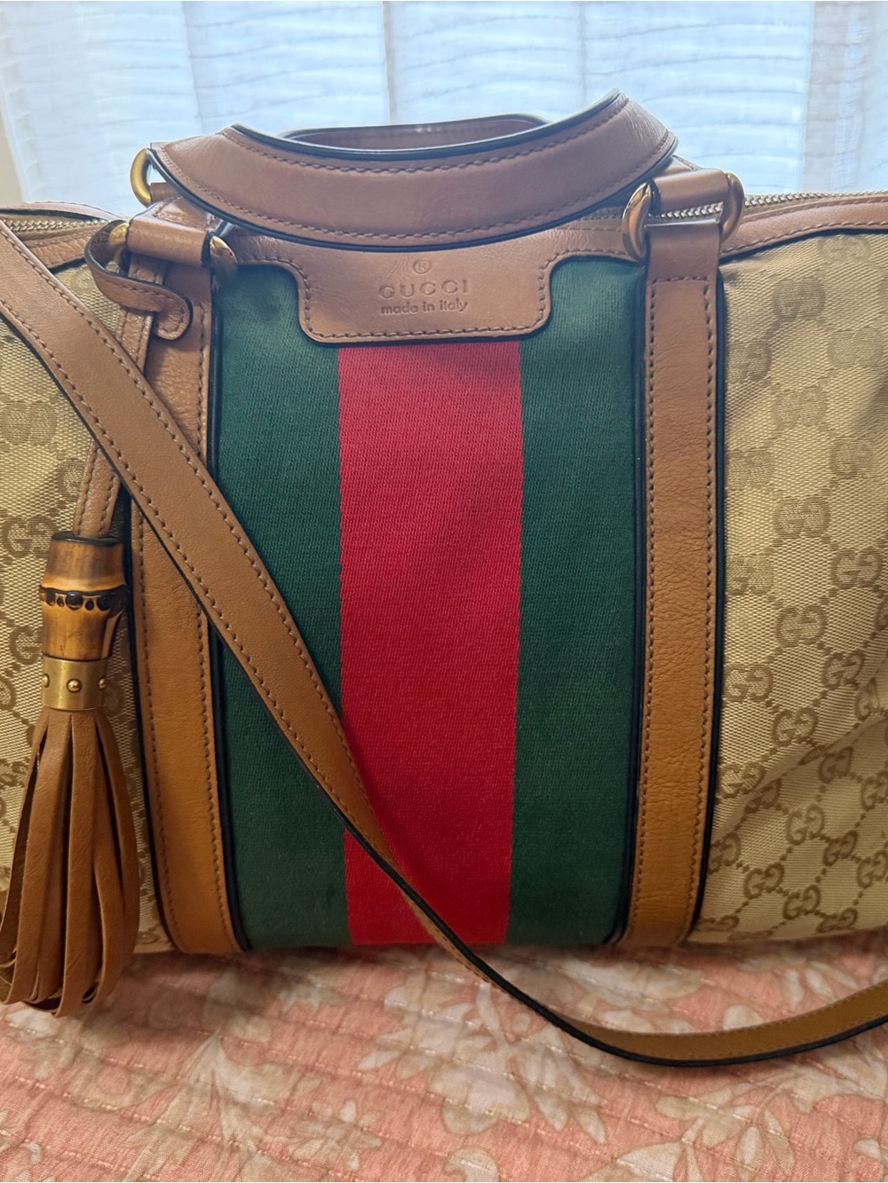 Gucci original monogram canvas large tote